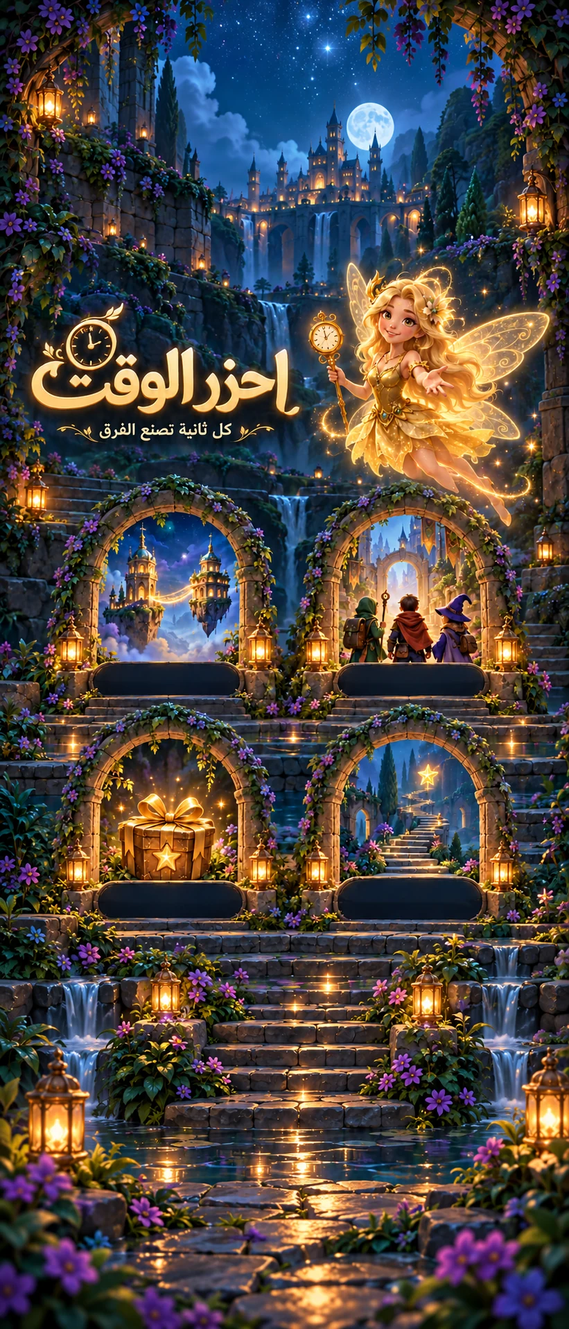 تصميم القصر وبوابات اللعب من ملفات احزر الوقت